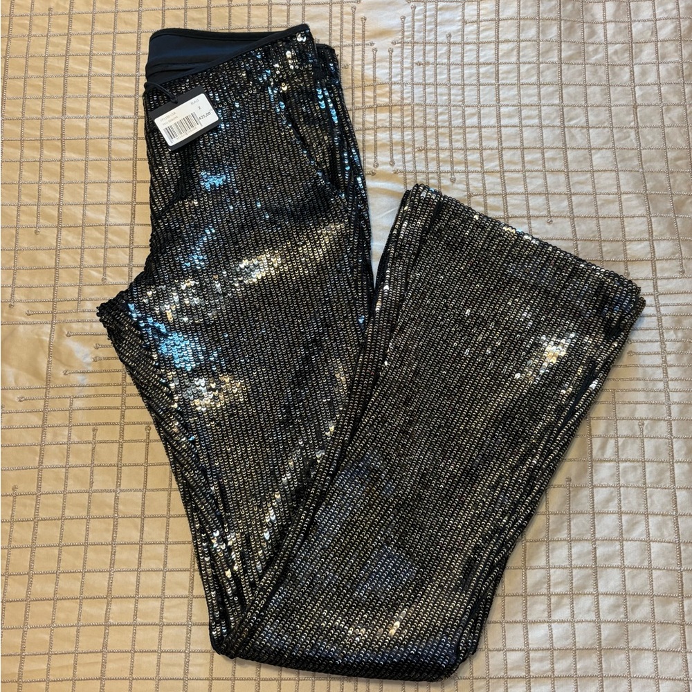 NWT Kooples Sequin Bootcut Flare Pants
